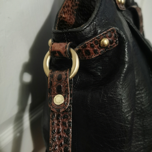 Vintage Brahmin black & brown leather purse, great condition - Picture 4 of 9